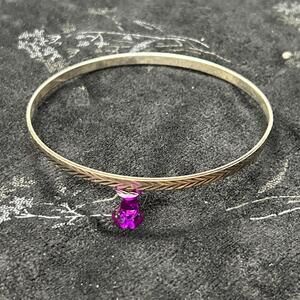 Vintage Milor Italy Sterling Silver Solid Etched Bracelet